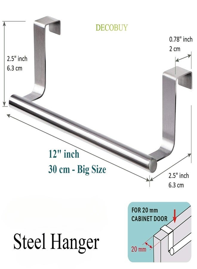 Decobuy Cabinet Door Kitchen Towel Holder, Stainless Steel Towel Holder Adjustable, Over Cabinet Hanger, Towel Bar Hook Rod Rack (Pack of 1) - Image 5